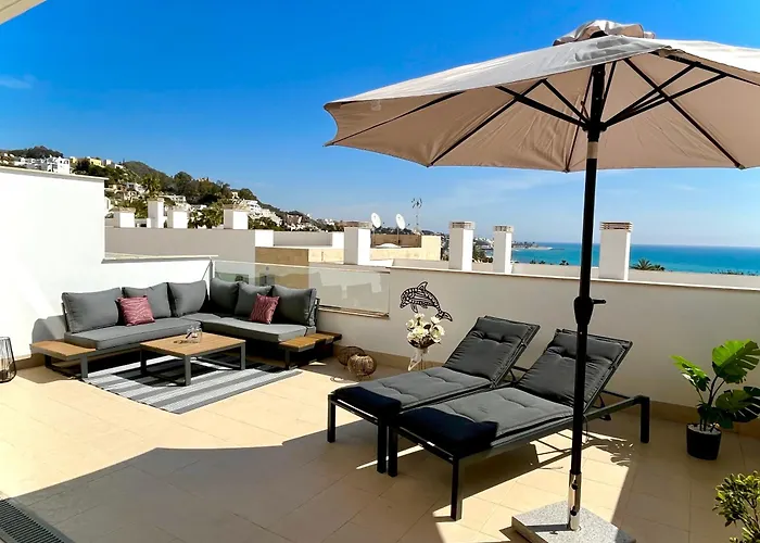 Lovely New Luxery Beach Apartment In Mojacar Playa Next To The Best Beach